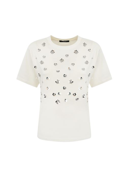 T-shirt con paillettes Cabina in jersey Bianco WEEKEND MAX MARA | 2515971041600005